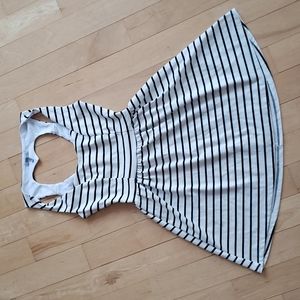 Charlotte Russe Black and White stripe knit, flared skirt mini dress. Size 5